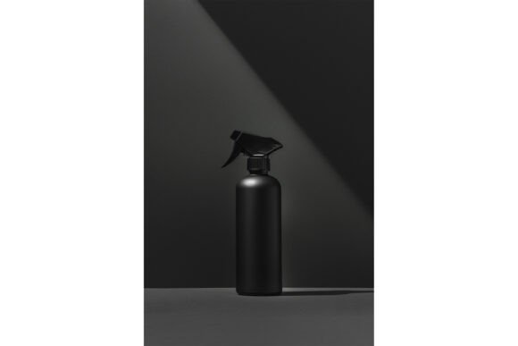 Black Spray Bottle Mockup: Premium Graphics for Product Mockups