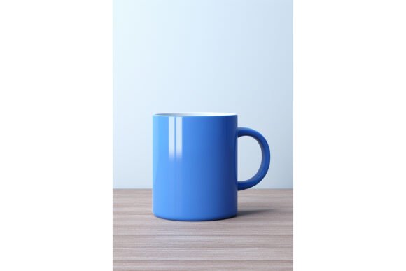 Blue Mug Mockup: Graphics for Product Mockups