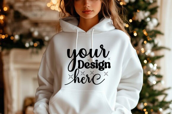 Christmas 18000 Women Hoodie Mockup 131: Graphics & Product Mockups