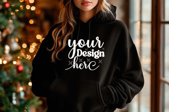 Christmas 18000 Women Hoodie Mockup 5: Graphics & Product Mockups