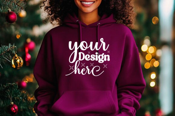 Christmas 18000 Women Hoodie Mockup 51: Graphics & Product Mockups