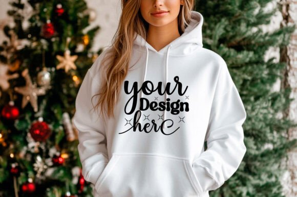 Christmas Girl Hoodie Mockup 103: Premium Graphics & Product Mockups
