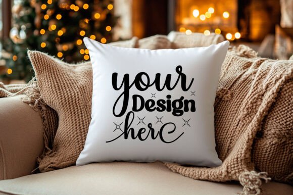 Christmas Pillow Mockup 81: Graphics for Product Mockups