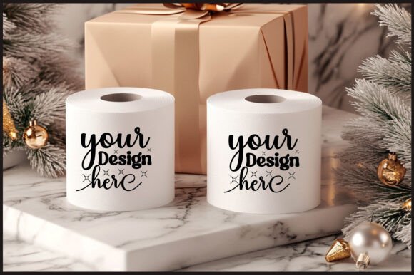 Christmas Toilet Roll Mockup 109: Essential Graphics for Product Mockups