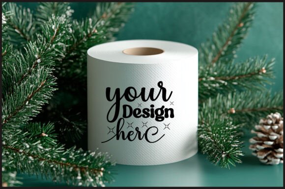 Christmas Toilet Roll Mockup 33: Graphics & Product Mockups
