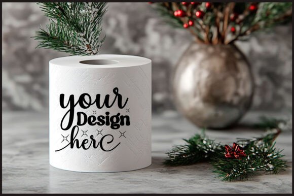Christmas Toilet Roll Mockup 34: Graphics for Product Mockups
