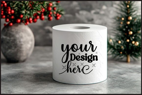 Christmas Toilet Roll Mockup 88: Graphics & Product Mockups