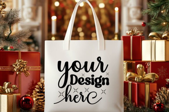 Christmas Tote Bag Mockup 104: Graphics & Product Mockups