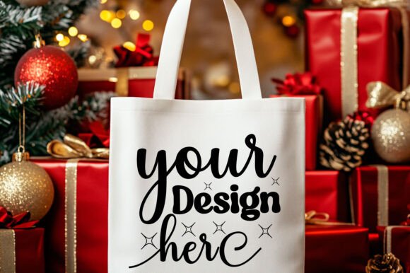 Christmas Tote Bag Mockup 61: Graphics for Product Mockups