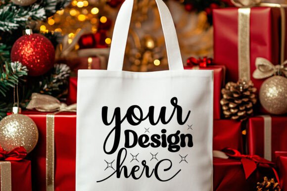 Christmas Tote Bag Mockup 75: Graphics for Product Mockups