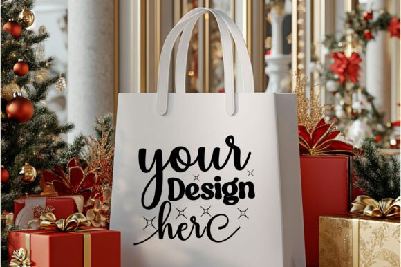 Christmas Tote Bag Mockup 82: Premium Graphics for Product Mockups