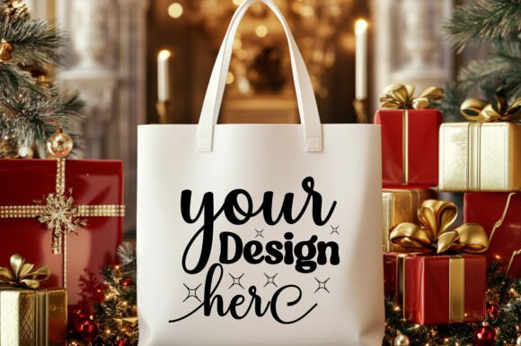 Christmas Tote Bag Mockup 98: Essential Graphics for Product Mockups
