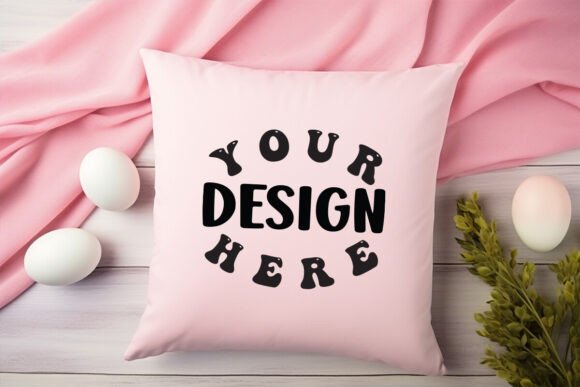 Easter Pillow Mockup: Graphics for Product Mockups