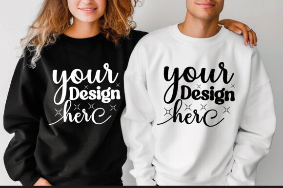 Gildan 18000 Couple Mockup 40: Premium Graphics