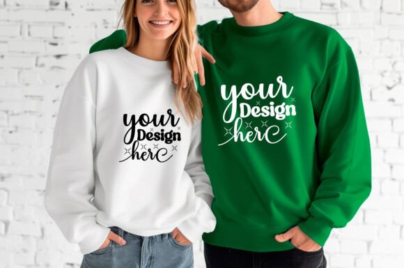 Gildan 18000 Couple Mockup 57: Essential Graphics