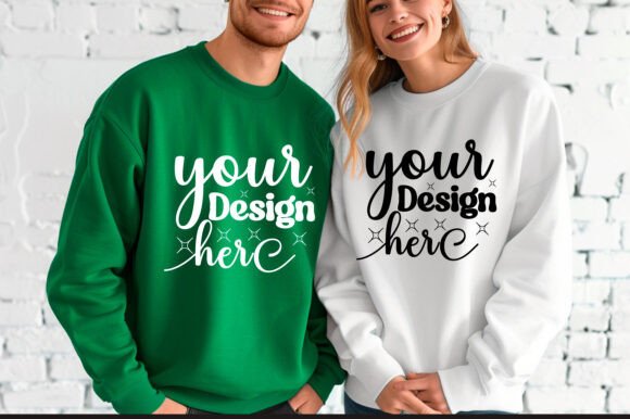Gildan 18000 Couple Mockup 62: Premium Graphics & Product Mockups