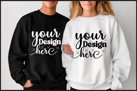 Gildan 18000 Couple Mockup 7: Graphics for Product Mockups