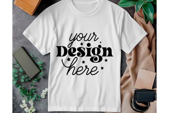 Gildan 64000 White Mockup 17: Graphics & Product Mockups