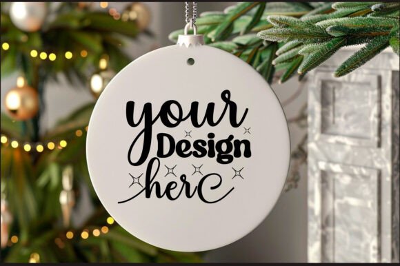 Round Christmas Ornament Mockup 30: Graphics for Product Mockups